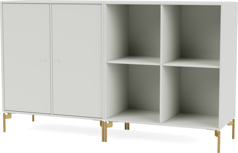 Pair Classic Sideboard - With Legs - Montana - Shelving - Anthracite - Matte Chrome - HORNE