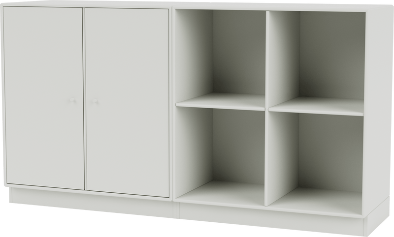 Pair Classic Sideboard - With Plinth Base - Montana - Shelving - Anthracite - 1.2