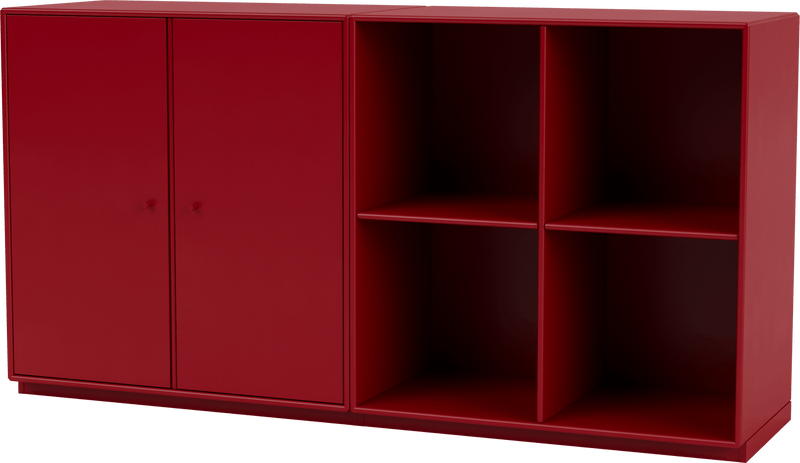 Pair Classic Sideboard - With Plinth Base - Montana - Shelving - Anthracite - 1.2