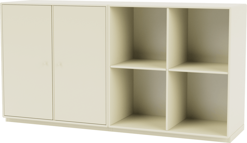 Pair Classic Sideboard - With Plinth Base - Montana - Shelving - Anthracite - 1.2