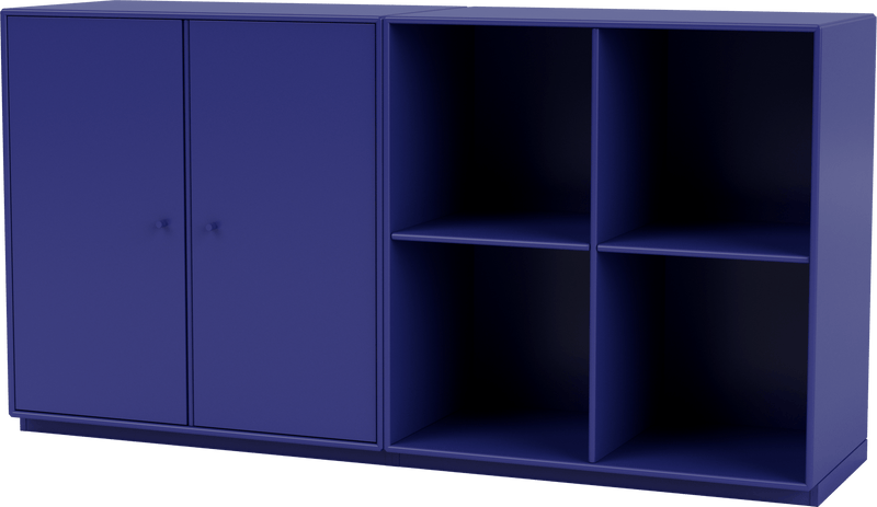 Pair Classic Sideboard - With Plinth Base - Montana - Shelving - Anthracite - 1.2