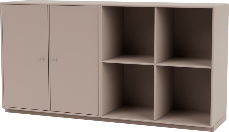 Pair Classic Sideboard - With Plinth Base - Montana - Shelving - Anthracite - 1.2