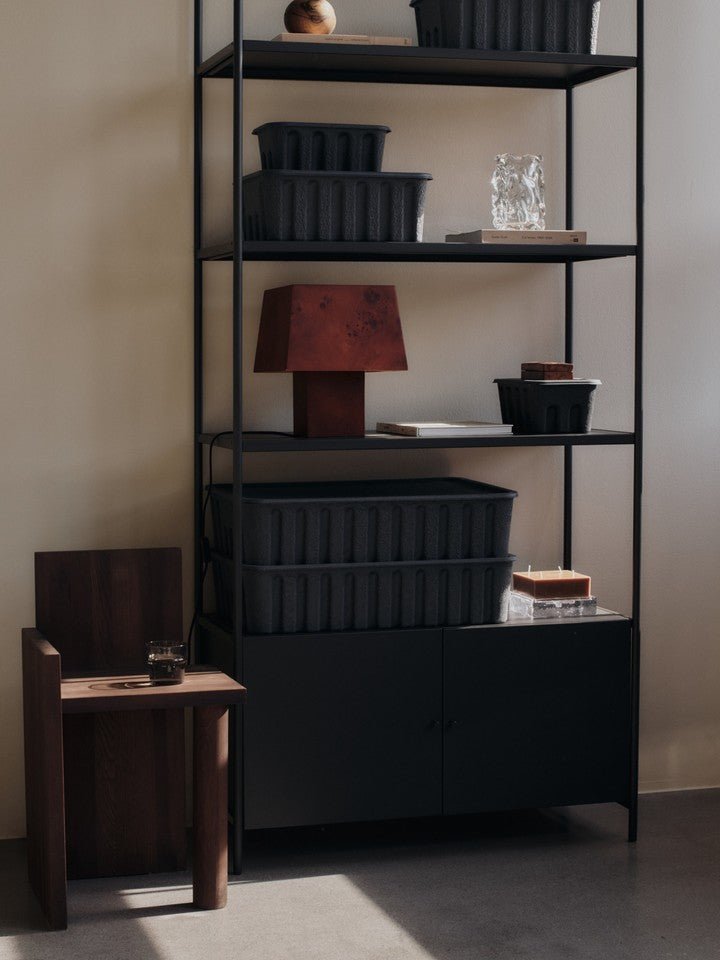 Paper Pulp Box - Extra Large - Ferm Living Storage + Organization - Charcoal - HORNE