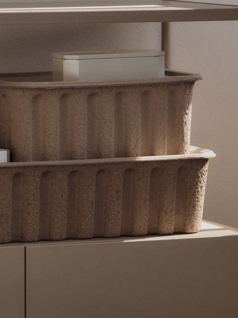 Paper Pulp Box - Extra Large - Ferm Living Storage + Organization - Charcoal - HORNE