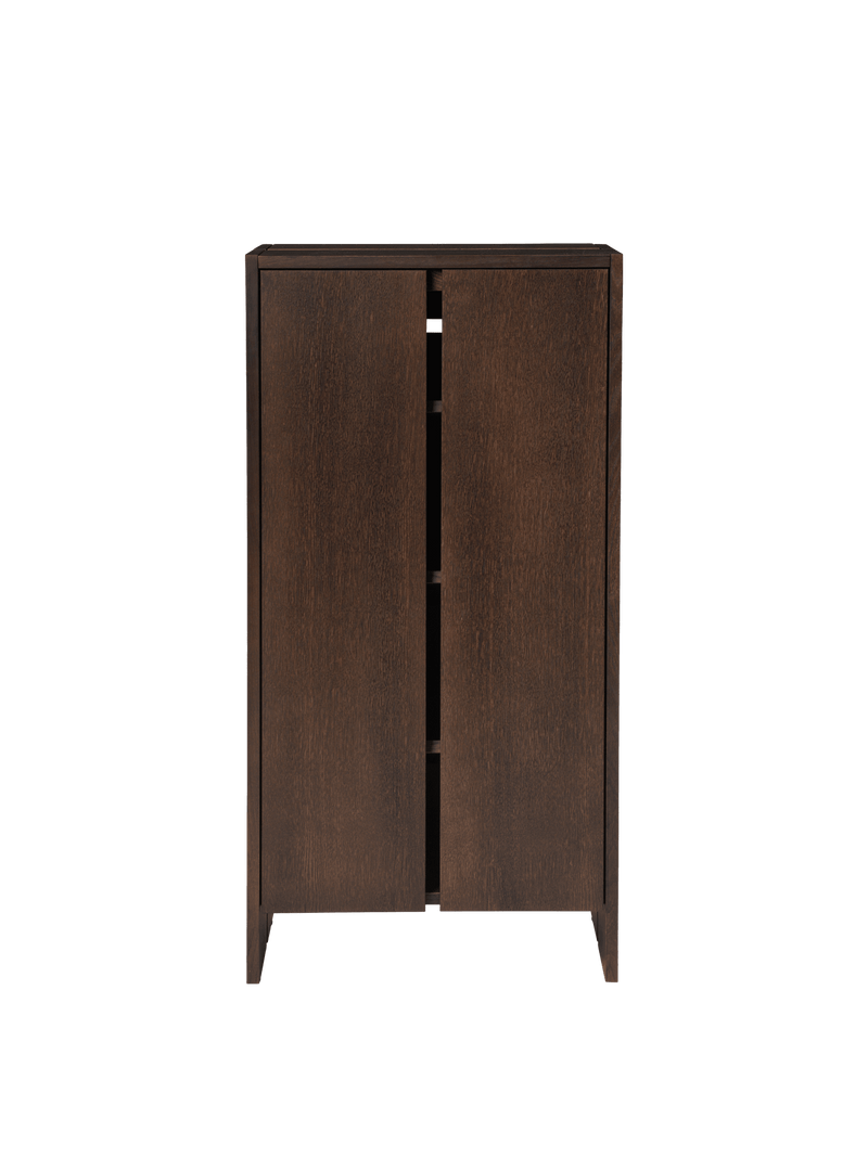 Parcel Hallway Cabinet - H110 - Ferm Living Storage + Organization - Dark Stained Oak - HORNE
