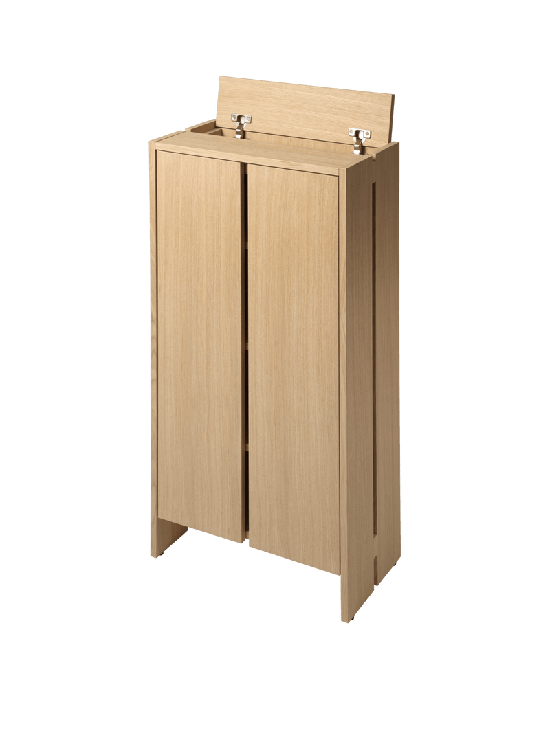 Parcel Hallway Cabinet - H110 - Ferm Living Storage + Organization - Dark Stained Oak - HORNE