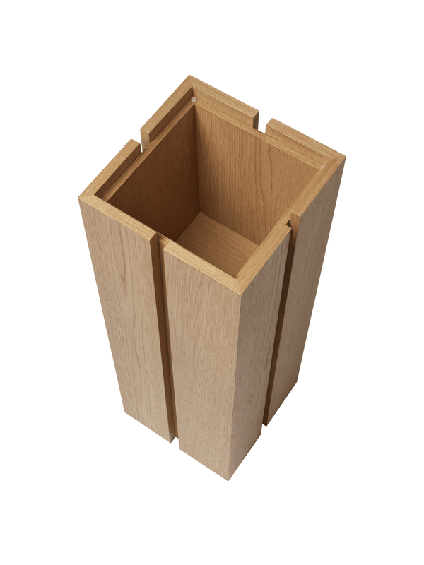 Parcel Pedestal - H90 - Natural - Ferm Living Tables + Desks - HORNE