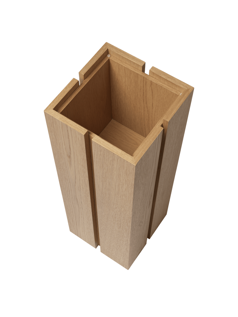 Parcel Pedestal - H90 - Natural - Ferm Living Tables + Desks - HORNE