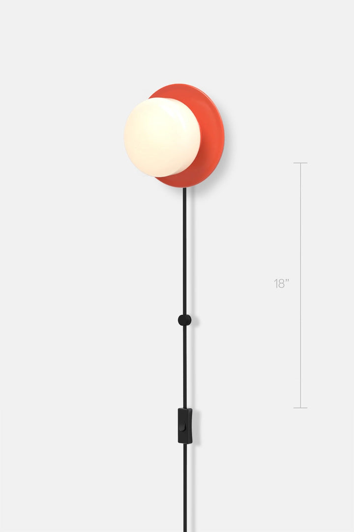 Pastille 1 Disc Corded - Droplet - RBW Lighting - Vermilion - 2700K (warm white) - Corded Plug - in (Bottom) w. Toggle Switch / 120V Input - HORNE