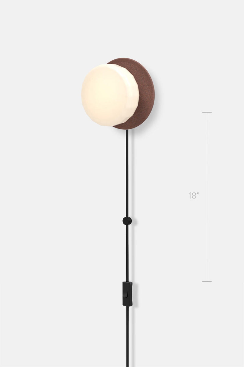 Pastille 1 Disc Corded - Faceted - RBW Lighting - Matte White - 2700K (warm white) - Corded Plug - in (Back) / 120V Input - HORNE