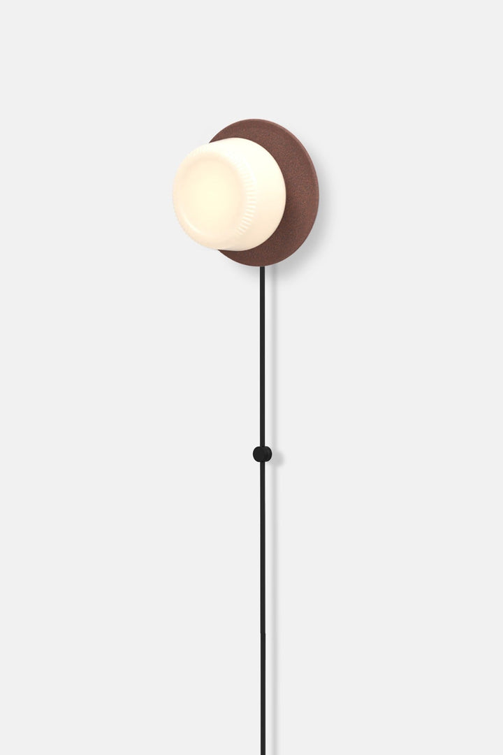Pastille 1 Disc Corded - Ribbed - RBW Lighting - Breccia - 2700K (warm white) - Corded Plug - in (Bottom) / 120V Input - HORNE