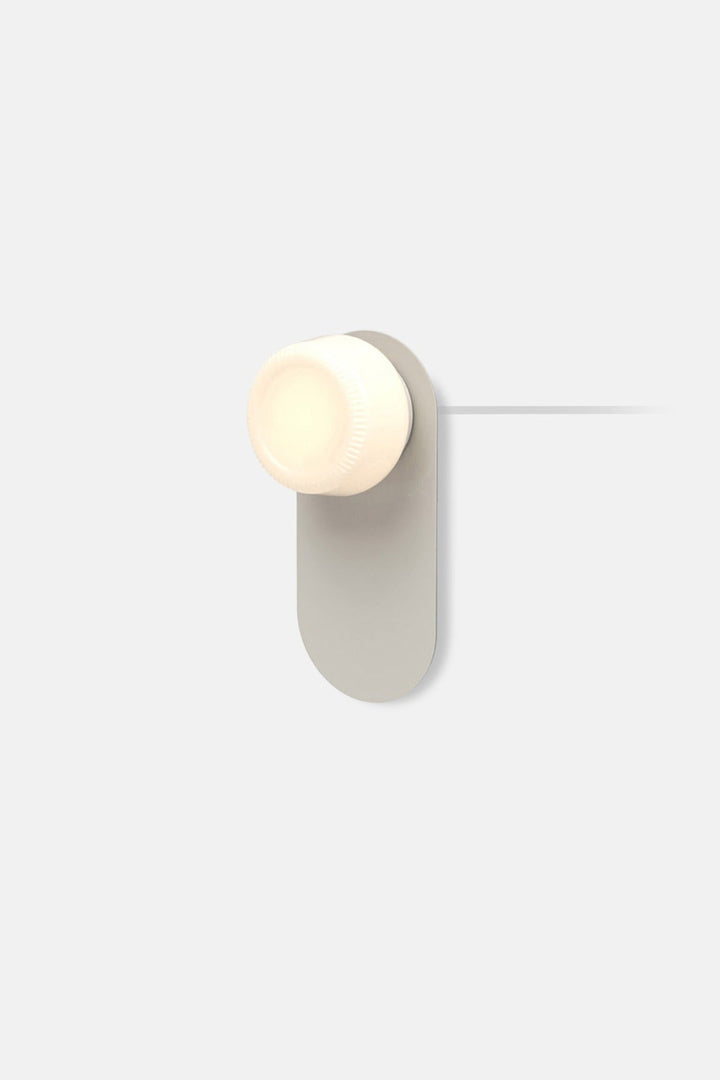 Pastille 1 Wayfind Corded - Ribbed - RBW Lighting - Silk Grey - 2700K (warm white) - Corded Plug - in (Back) / 120V Input - HORNE