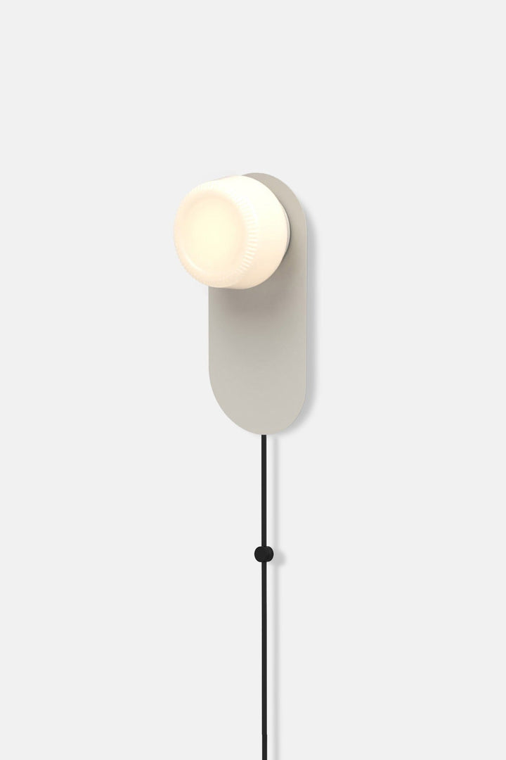 Pastille 1 Wayfind Corded - Ribbed - RBW Lighting - Silk Grey - 2700K (warm white) - Corded Plug - in (Bottom) / 120V Input - HORNE