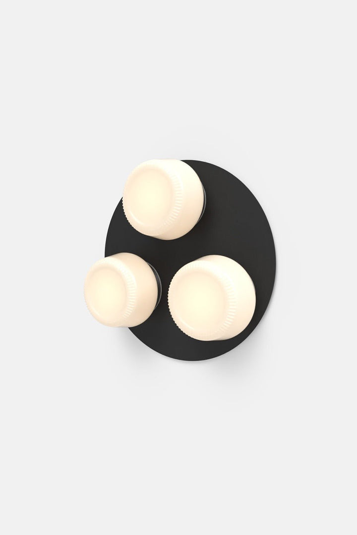 Pastille 3 Cluster - Ribbed - RBW Lighting - Matte Black - 2700K (warm white) - IP 20 - HORNE