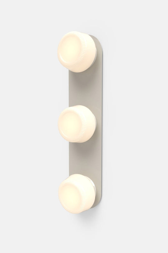 Pastille 3 Vanity - Ribbed - RBW Lighting - Silk Grey - 2700K (warm white) - IP 20 - HORNE