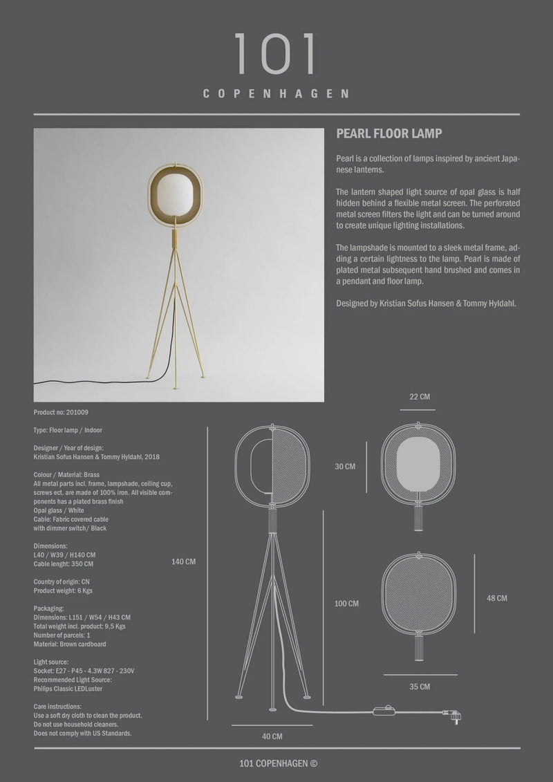 Pearl Floor Lamp - 101 Copenhagen Lighting - HORNE