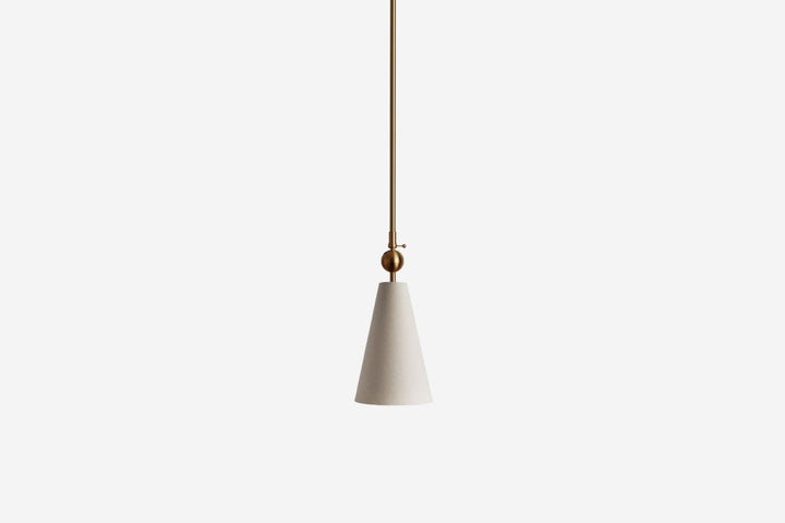 Pendolo Pendant I - Workstead Pendants - Large - Natural Linen - Lost Brass - HORNE