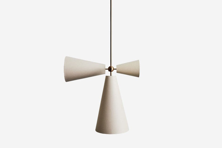 Pendolo Pendant III - Workstead Pendants - Natural Linen - Lost Brass - HORNE