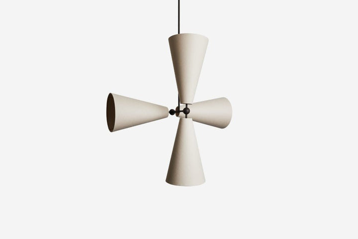Pendolo Pendant IV - Workstead Pendants - Large - Natural Linen - Hand - Finished Bronze - HORNE