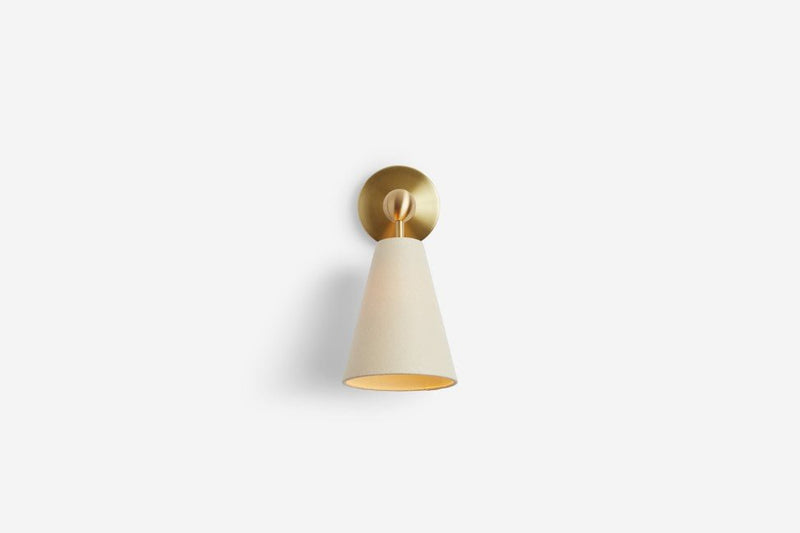Pendolo Wall Sconce - Workstead Wall Sconces - Small - Natural Linen - Hewn Brass - HORNE