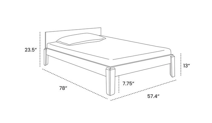 Perch Full Bed - Oeuf Kids + Baby - White - HORNE