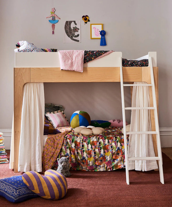 Perch Full Bunk Bed - Oeuf Kids + Baby - White/Birch - HORNE