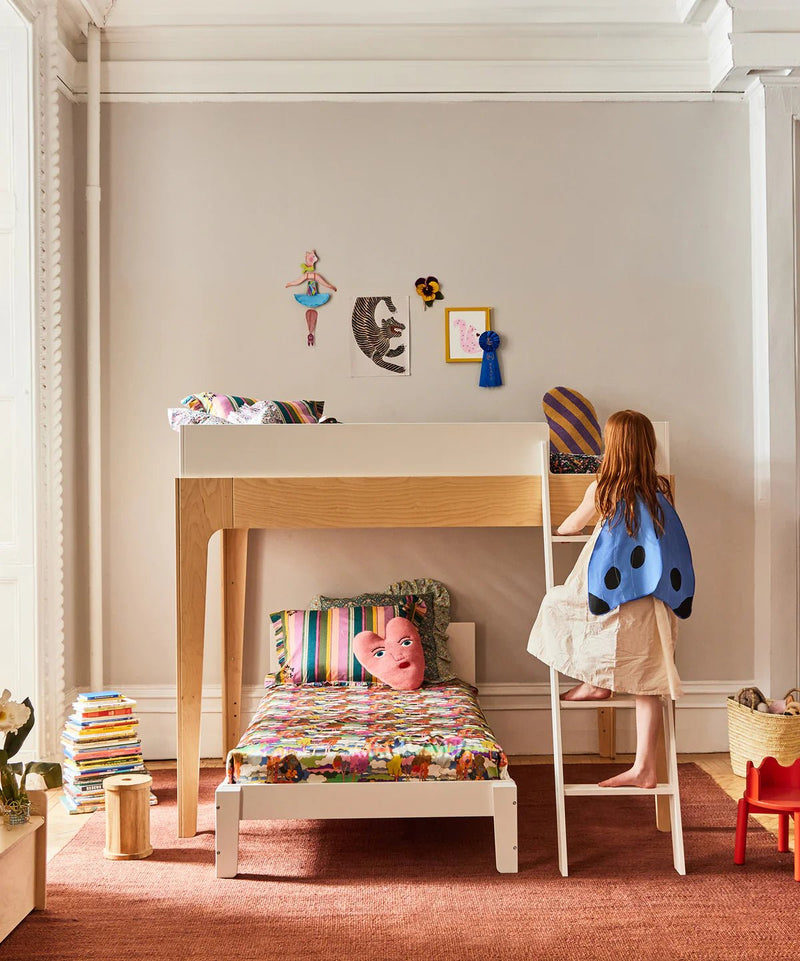 Perch Full Loft Bed - Oeuf Kids + Baby - White/Birch - HORNE