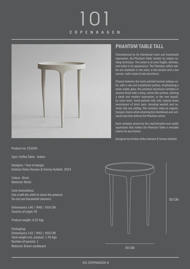 Phantom Table - 101 Copenhagen Tables - Tall - Birch - HORNE