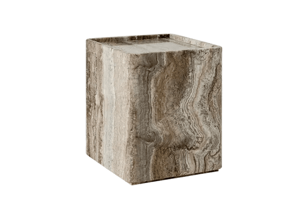 Pietra Side Table - Gubi Side Tables - 13" W x 13" D x 15.7" H - Lively Sepia - HORNE