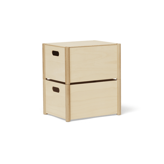 Pillar Storage Box Lid - Form + Refine Storage + Organization - Medium - Warm Grey - HORNE