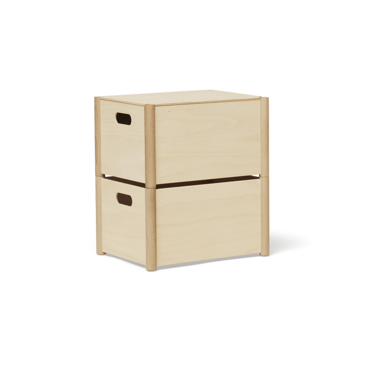 Pillar Storage Box Lid - Form + Refine Storage + Organization - Medium - Warm Grey - HORNE