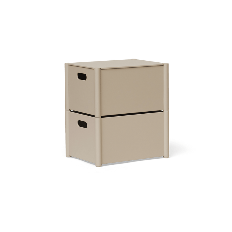 Pillar Storage Box Lid - Form + Refine Storage + Organization - Medium - Warm Grey - HORNE