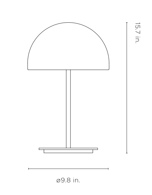 Pin Table Lamp - CITTA Table + Task - Black - HORNE