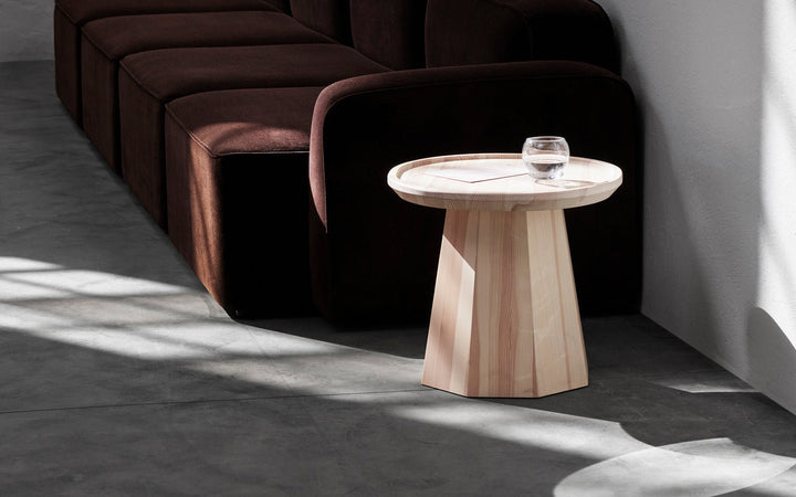 Pine End Table - Normann Copenhagen Side Tables - Pine Table Small - Dark Grey - HORNE