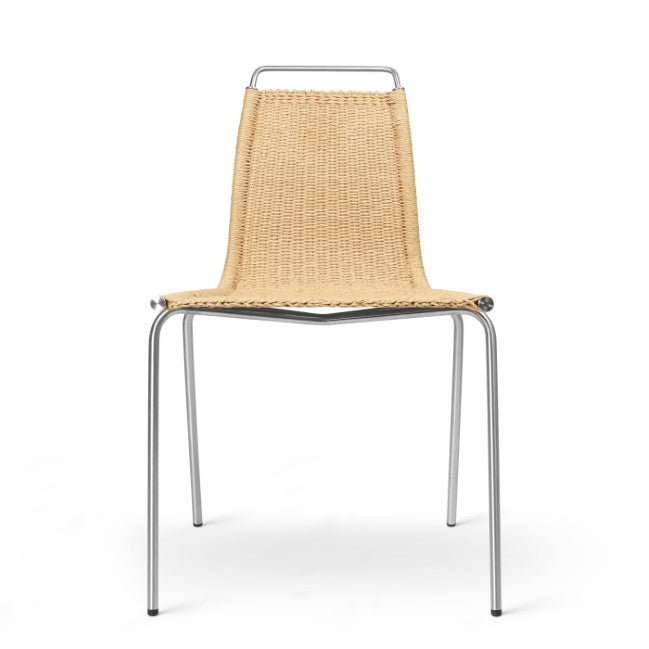 PK1 Chair - Natural Paper Cord - Carl Hansen & Son Chairs - stainless steel - HORNE