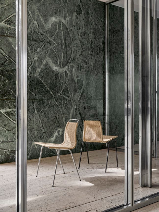 PK1 Chair - Natural Paper Cord - Carl Hansen & Son Chairs - stainless steel - HORNE