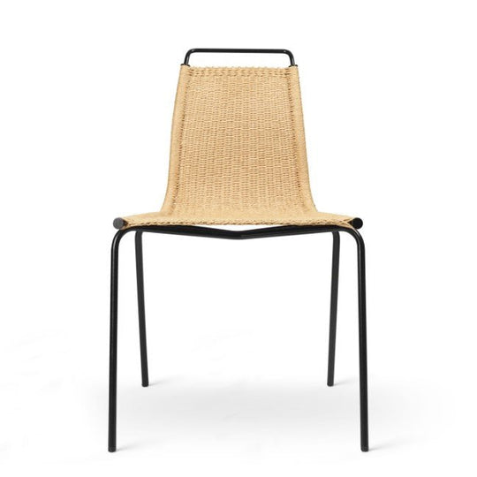 PK1 Chair - Natural Paper Cord - Carl Hansen & Son Chairs - black powder coated steel - HORNE