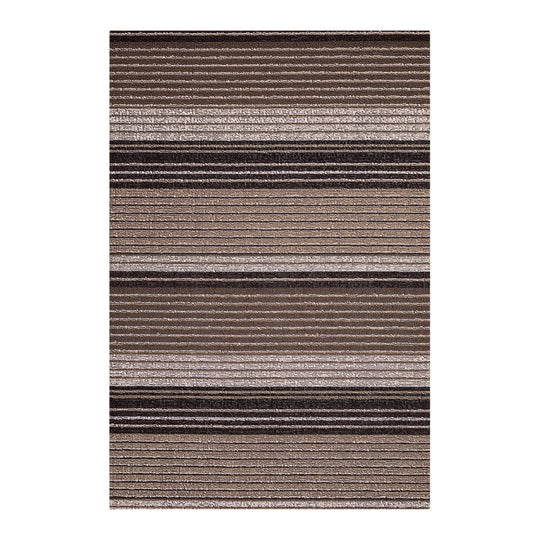 Pleat Stripe Shag Rug in Oyster