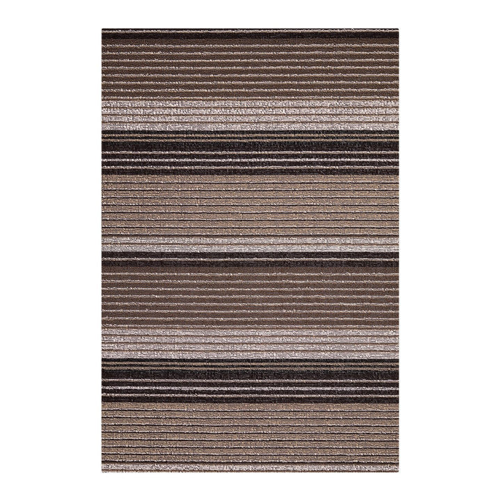 Pleat Stripe Shag Rug in Oyster