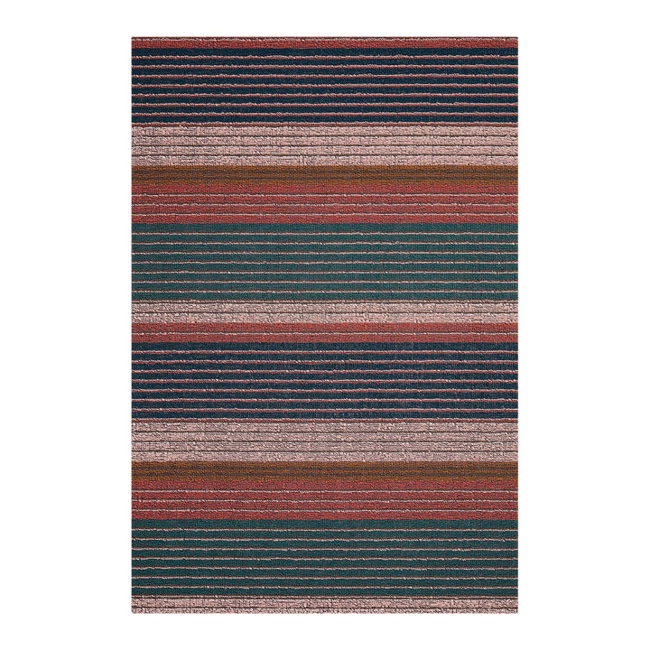 Pleat Stripe Shag Rug in Raspberry