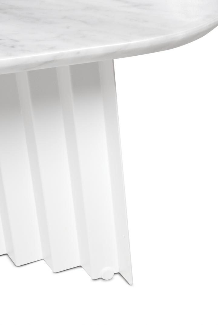 Plec Desk Table - RS Barcelona - Desks - White marble Steel - HORNE