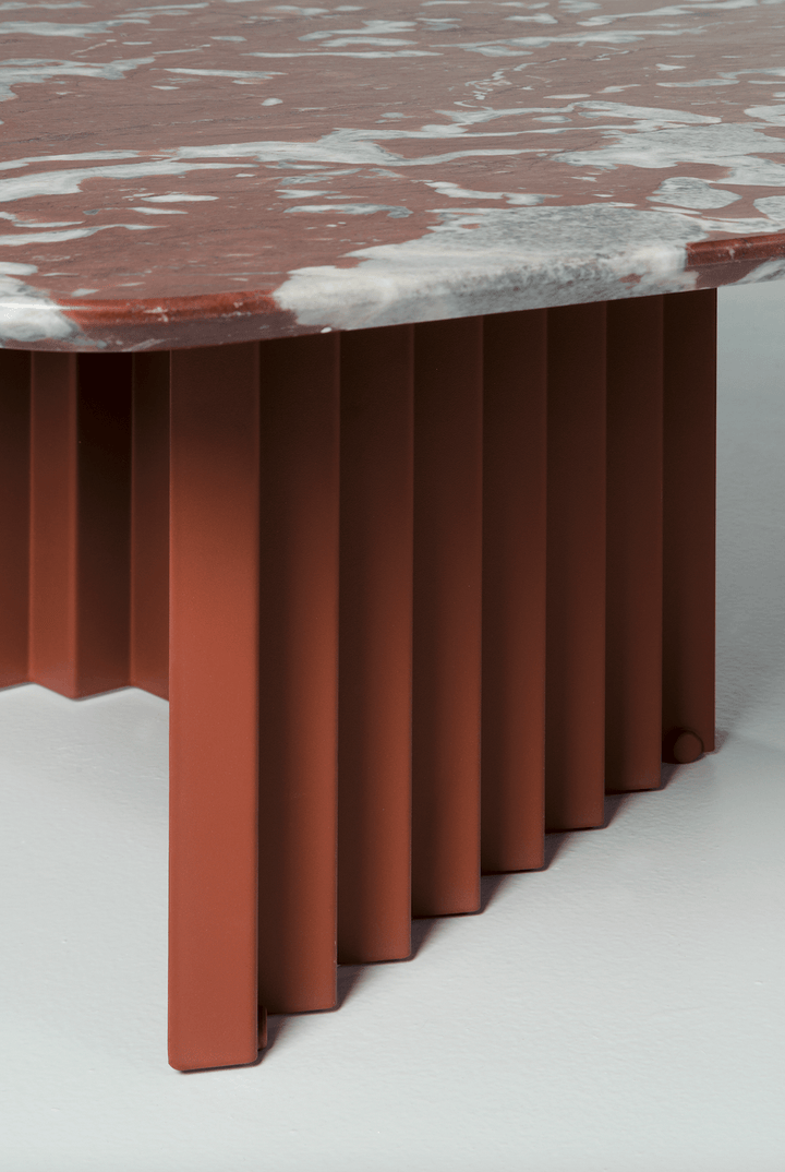 Plec Desk Table - RS Barcelona - Desks - red marble  Steel - HORNE