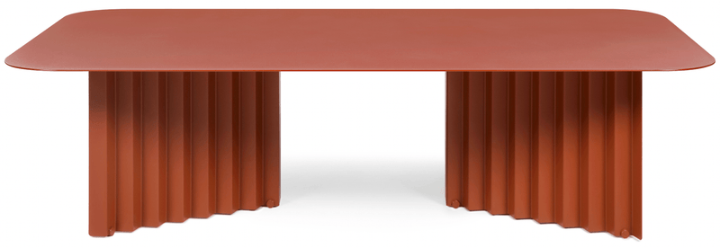 RS Barcelona Plec Rectangular Marble and Steel Top Coffee Table - white