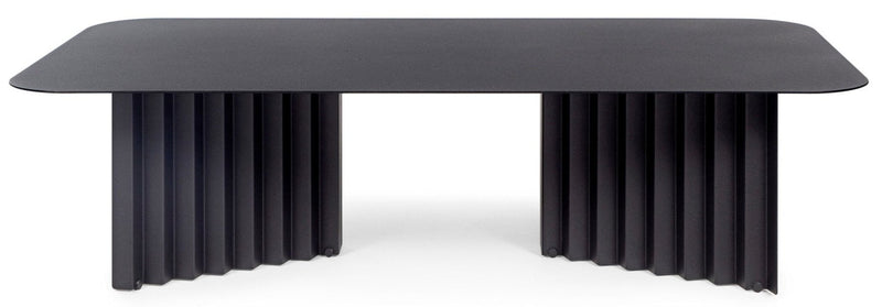 RS Barcelona Plec Rectangular Marble and Steel Top Coffee Table - white