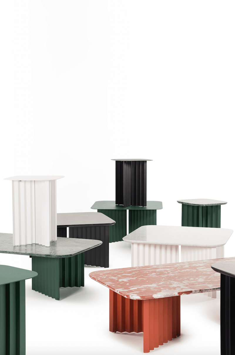 Plec Rectangular Coffee Table - Medium - RS Barcelona - Tables + Desks - White Metal - HORNE