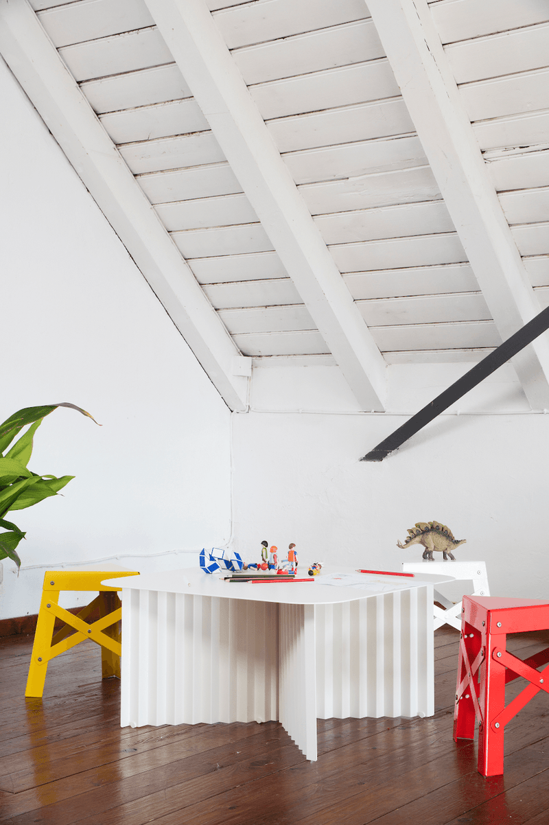 Plec Rectangular Coffee Table - Medium - RS Barcelona - Tables + Desks - White Metal - HORNE