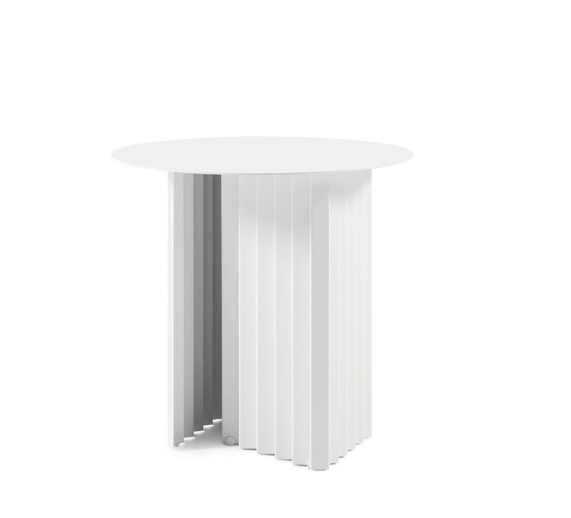 Plec Round Coffee Table - Small - RS Barcelona - Tables + Desks - White Steel - HORNE