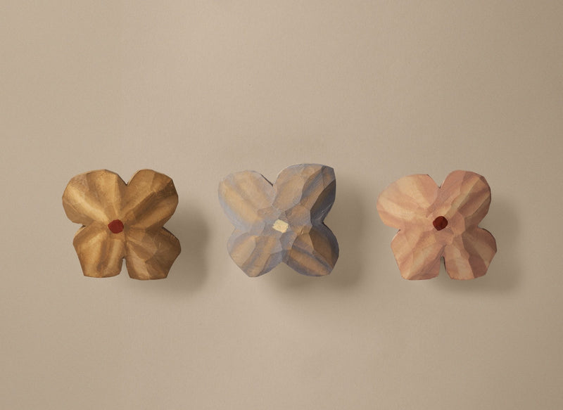 Poesie Hand - carved Magnets - Set of 3 - Ferm Living Hangers & Hooks - HORNE