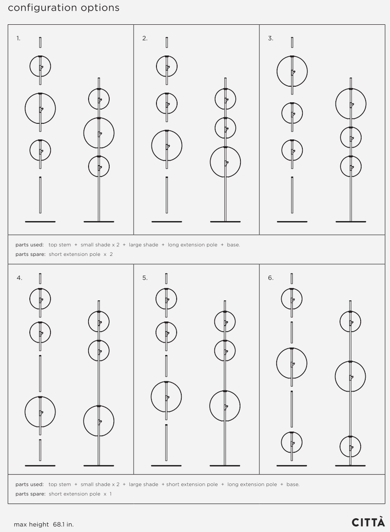 Point Modular Floor Lamp - CITTA Floor Lamps - Black - HORNE