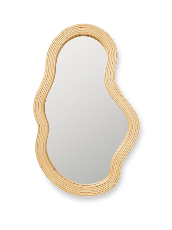 Ferm Living Pond Mirror Rattan - Medium - Ferm Living - Mirrors - HORNE